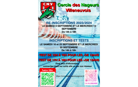 Inscription rentrée 2023-2024
